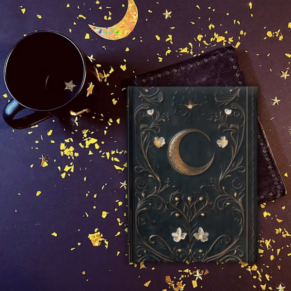 Dark Celestial Blank Commonplace Spellbook Journal