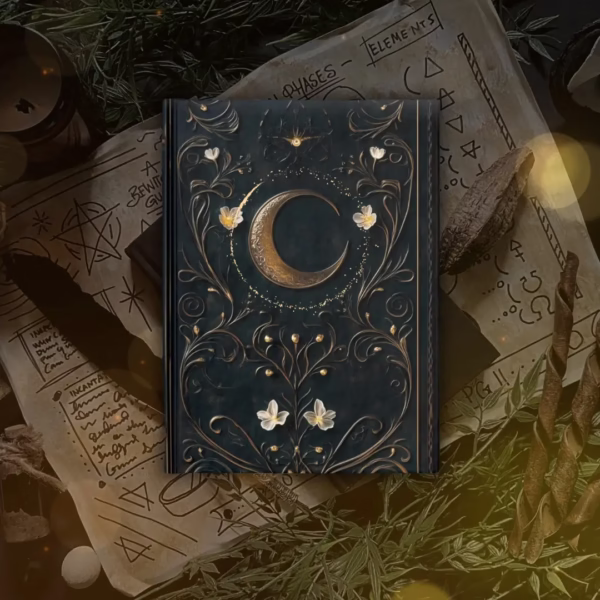 Dark Celestial Blank Commonplace Spellbook Journal