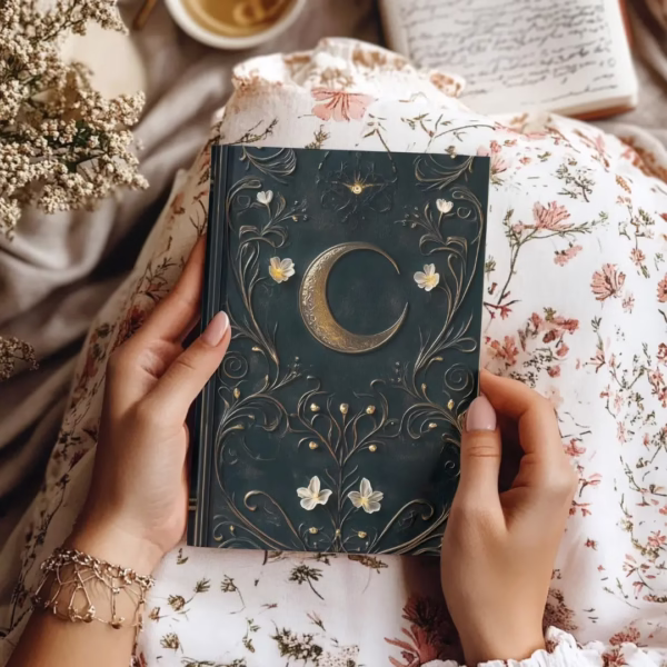 Dark Celestial Blank Commonplace Spellbook Journal