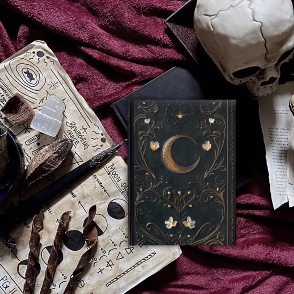 Dark Celestial Blank Commonplace Spellbook Journal