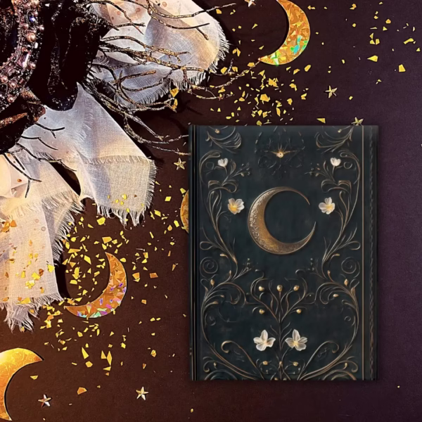 Dark Celestial Blank Commonplace Spellbook Journal